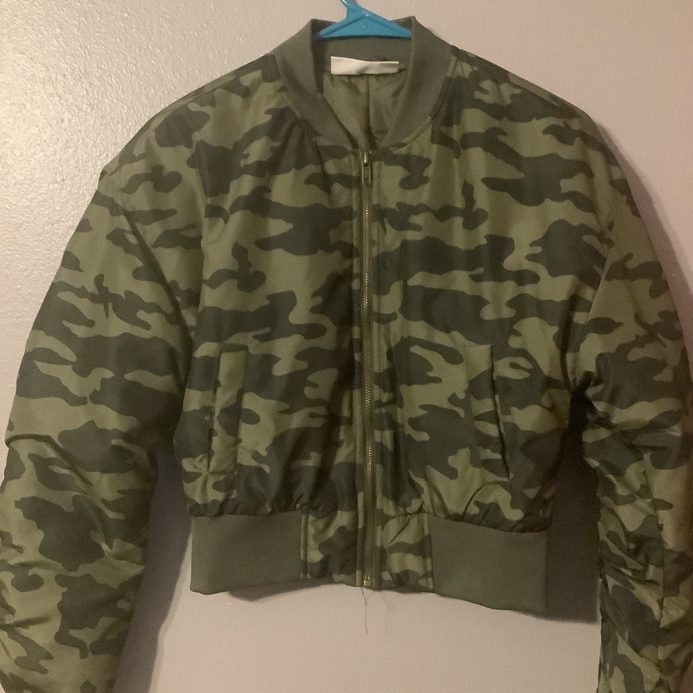 No Boundaries Camouflage Bomber Jacket